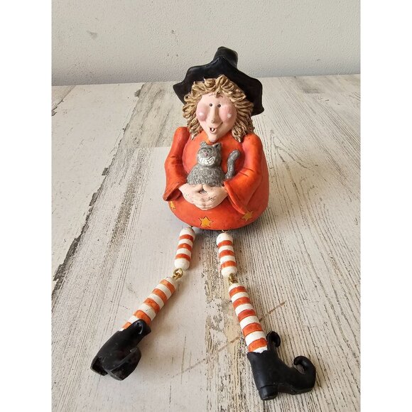 Sandi gore evans witch shelf sitter say cheese pumpkin pails Midwest Cannon fall - Picture 1 of 7